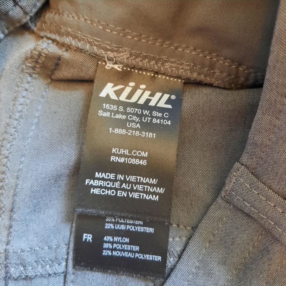 Kuhl Trekr Pants Charcoal Mid-rise Straight Leg Convertible Pants-Capris Size 4 - Picture 11 of 16